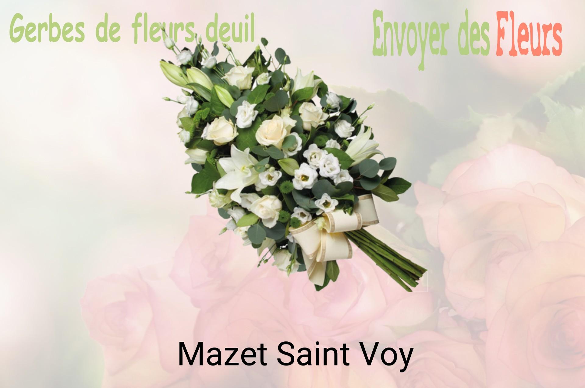 Gerbe de fleurs de deuil livrée à Mazet-Saint-Voy